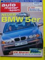 ams 12/1995 BMW 5er E39, E320 W210, VW Sharan