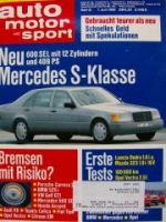 ams 12/1990 BMW 525i, Mercedes W140,Dauertest Opel Vectra