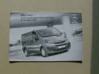 Opel Vivaro Preisliste November 2008 NEU