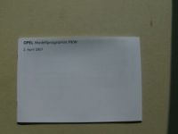 Opel Modellprogramm Preisliste April 2007 NEU