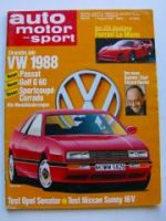 ams 16/1987 Opel Senator 3.0i, Nissan Sunny 16V