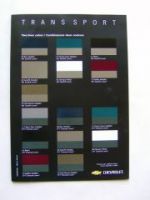 Chevrolet Trans Sport Farben/Polster Prospektblatt