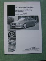 AC Schnitzer Preisliste E60 Limousine E61 Touring M5 E60 2006