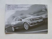 Opel Preisliste Astra GTC Juni 2006 NEU