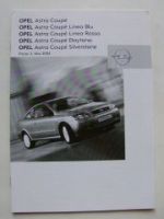 Opel Preisliste Astra Coupè Mai 2004 NEU