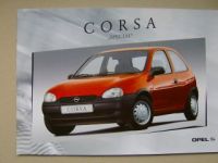 Opel Corsa B Special Prospektblatt August 1998