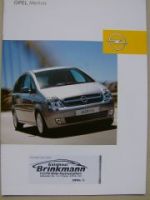 Opel Meriva Prospekt Januar 2003 +Preisliste