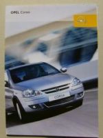Opel Corsa C Prospekt Juni 2005 +Edition +Sport NEU