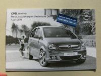 Opel Preisliste Meriva +Navi Oktober 2007