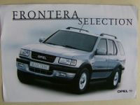 Opel Frontera Selection Prospektblatt November 2000