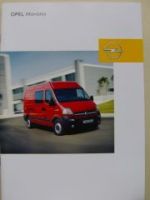 Opel Movano Prospekt September 2004 +Preisliste