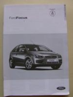 Ford Focus Preisliste August 2005 NEU