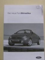 Ford Streetka Preisliste Februar 2003