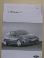 Ford Focus RS Preisliste Februar 2003