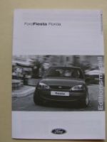 Ford Fiesta Florida Preisliste Februar 2001 NEU