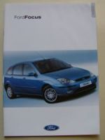 Ford Focus Prospekt September 2001 NEU