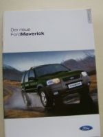 Ford Maverick Prospekt März 2002 +Preisliste NEU