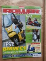 Motorrad Roller Spezial 4/2000 Test: BMW C1, C1 vs. MCC Smart Cabrio, Suzuki UF 50 Estilete,