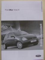 Ford Ka Viva X Preisliste Juli 2004 NEU