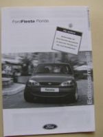 Ford Fiesta Florida Preisliste Januar 2001 NEU