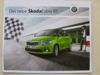 Skoda Fabia RS Prospekt Februar 2010 NEU Typ 5J