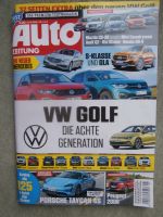 Auto Zeitung 1&2/2020 VW Golf VIII,Taycan,2008,Space Star,Q2 vs. HR-V vs. XCeed vs. Countryman vs. CX30,