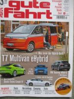 gute fahrt 3/2022 T7 Multivan eHybrid,A5 Sportback G-Tron,A3 Sportback G-Tron,Hornbach T6.1 Buildify,VW Arteon SB R,