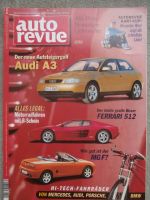 auto revue 6/1996 Ferrari 512,Audi A3 (8L),MG F,Honda Legend 3.5i V6,Mazda B2500d Pickup,MPV,SLK R170,Peugeot 106