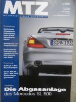 Motortechnische Zeitschrift 1/2002 Mercedes Benz SL500 BR230 die Abgasanlage,Saab SVC Ottomotorkonzept,