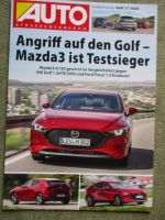 Auto Strassenverkehr 17/2020 Madza3 G150 vs. VW Golf8 1.5eTSI vs. Ford Focus 1.5Ecoboost