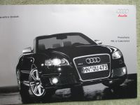 Audi RS4 Cabriolet Preisliste April 2007