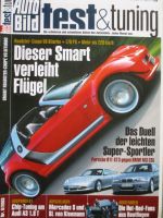 Auto Bild test & tuning 8/2003 smart Roadster Coupé V6 Biturbo, 911GT3 (996) vs. BMW M3 CSL E46,Kleemann Mercedes,