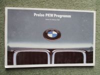 BMW 316i-325iX E30,M3 +Cabrio +touring, Z1,E34,E32,E24 Preisliste 15.Februar 1988