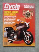 Cycle September 1981 Honda GL1100 Interstate,Suzuki GS750EX,Yamaha IT465H,Honda CX500 Turbo