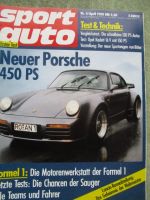 sport auto 4/1988 Porsche 911 turbo mit 450ps,VG: Honda CRX 1.6i-16 s. Golf GTI 16V vs. Kadett GSI und 205 GTi 1.9