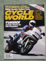 cycleworld October 1981 Kawasaki KZ1300,Suzuki SP500,Yamaha IT465,Honda CX500 Turbo,Honda CR45R Long Range Test