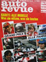 auto revue 8/1982 Renault 9 TSE Dauertest Zwischenbericht, BMW 6er E24 Coupé,Subaru 700,Fiat Panda 45 mit Faltdach