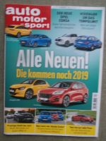 Auto Motor und sport 12/2019 Mercedes EQC,Porsche Cayenne Coupé,Opel Corsa E,Kia Ceed vs. Mégane vs. Skoda Scala,