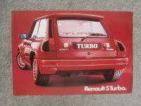 Renault 5 Turbo Prospektblatt Deutsch Rarität