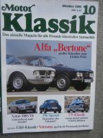 Motor Klassik 10/1989 Alfa 2000 GTV und GTA Junior,Aston DBSV8,Porsche 356 Spezial,