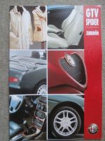 Alfa Romeo GTV +Spider Zubehör Katalog August 1995