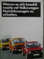 VW Warum es sich bezahlt macht,mit VW Nutzfahrzeugen zu arben Caddy T3 LT katalog März 1984 NEU