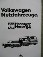 VW Nutzfahrzeuge Hannover Messe 1984 Caddy,Transporter T3 +Joker +Caravelle +Carat +LT 40d 50TD 28D 31D 45