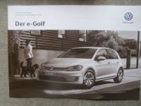 VW e-Golf VII Preisliste 100kw/136ps Modelljahr 2019