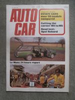 Autocar 15.6.1972 Opel Rekord D 1900 4-door,Ford Escort Mexico, Citroen GS Esate,Vauxhall Black Prince Special,