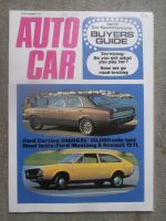 Autocar 23.11.1972 Ford Cortina 2000GXL Dauertest,Ford Mustang und Renault 15TL,BMW 3.0CSL E9,