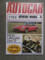 Autocar 1.4.1971 Jaguar E-Type V12 Series3,Caravan Test Bedford Dormobile Deauville and Ford Transit Wayfarer