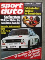 sport auto 6/1975 Audi 50 Gruppe 1 und 2, Capri II und Granada GLS,BMW 528 E12,VW Porsche 914