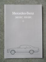Mercedes Benz 380SEC 500SEC C126 November 1982