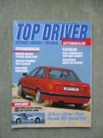 Top Driver 6/1987 Audi 90 quattro Typ89,Ford RS200, Range Rover Vogue Injection,Nissan Prairie,Jaguar XK140,